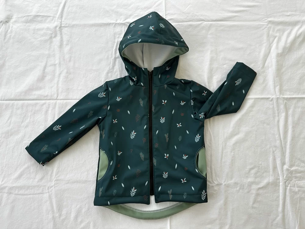 Giacca per bambini in softshell - Ramoscelli Smeraldo - immagine 3